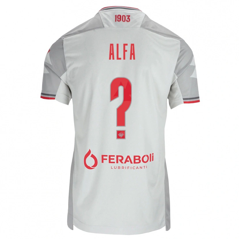 Danxen Homem Camisola Karim Alfa #0 Cinza Branco Vermelho Alternativa 2026/27 Camisa