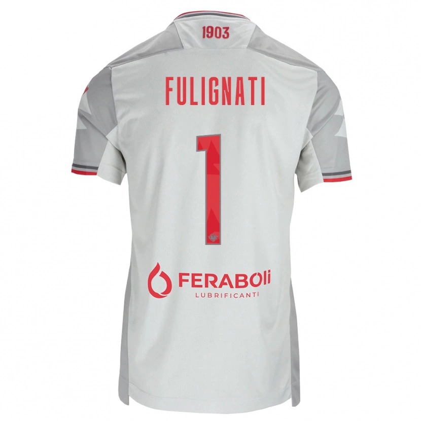 Danxen Homem Camisola Andrea Fulignati #1 Cinza Branco Vermelho Alternativa 2026/27 Camisa