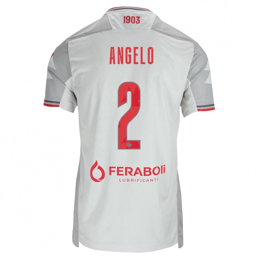 Danxen Homem Camisola Angelo Antonio Di Palma #2 Cinza Branco Vermelho Alternativa 2026/27 Camisa