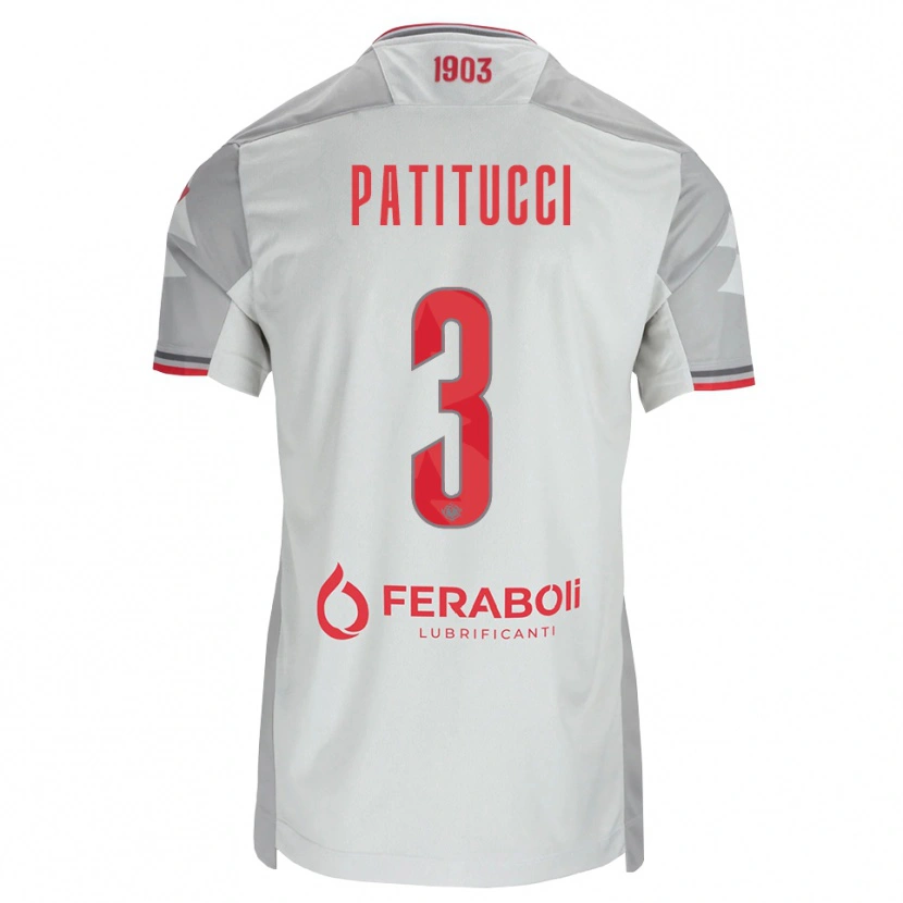 Danxen Homem Camisola Christian Patitucci #3 Cinza Branco Vermelho Alternativa 2026/27 Camisa