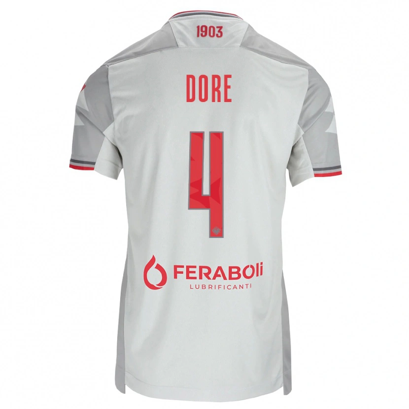Danxen Homem Camisola Salvatore Dore #4 Cinza Branco Vermelho Alternativa 2026/27 Camisa