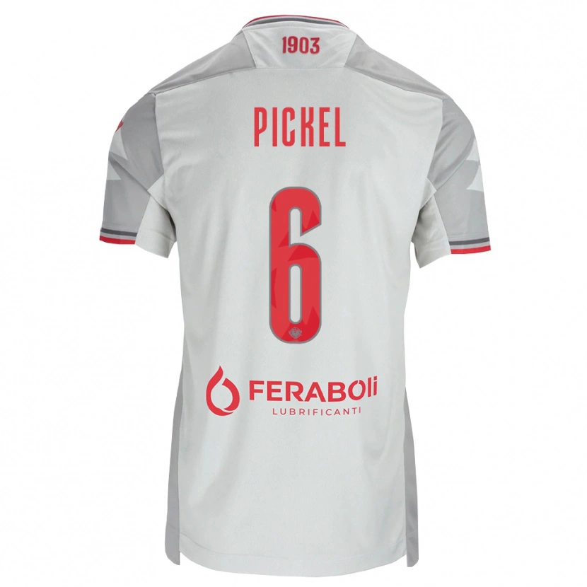Danxen Homem Camisola Charles Pickel #6 Cinza Branco Vermelho Alternativa 2026/27 Camisa
