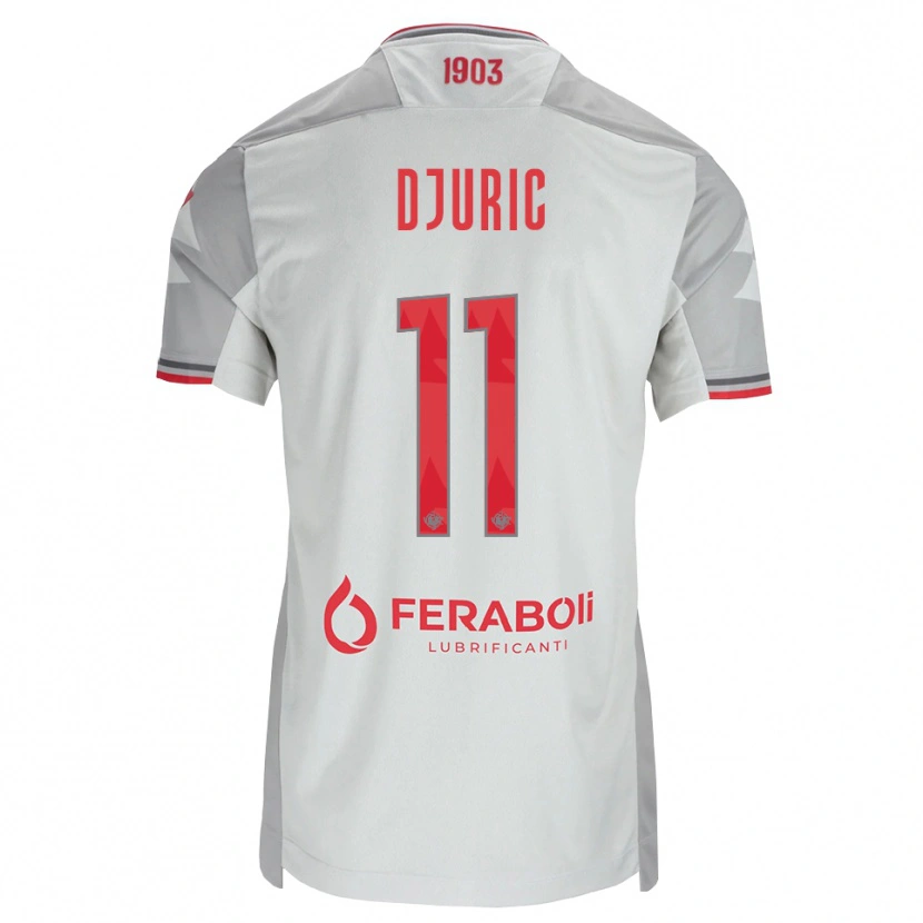 Danxen Homem Camisola Milan Djuric #11 Cinza Branco Vermelho Alternativa 2026/27 Camisa