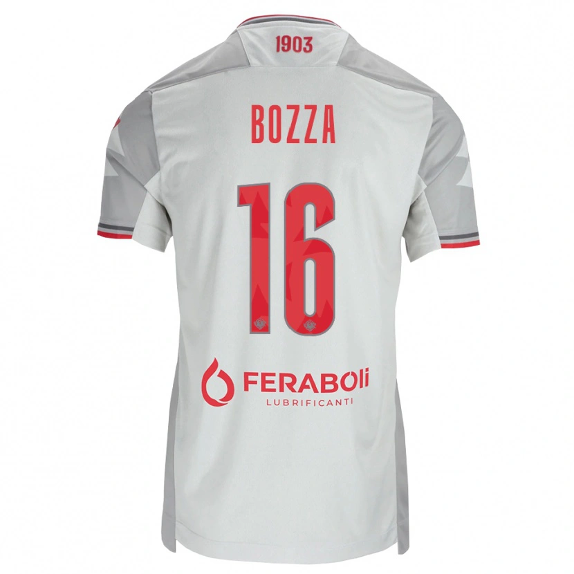 Danxen Homem Camisola Mattia Bozza #16 Cinza Branco Vermelho Alternativa 2026/27 Camisa