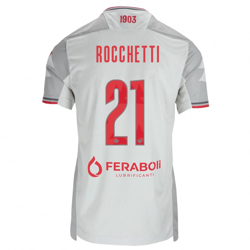 Danxen Homem Camisola Yuri Rocchetti #21 Cinza Branco Vermelho Alternativa 2026/27 Camisa