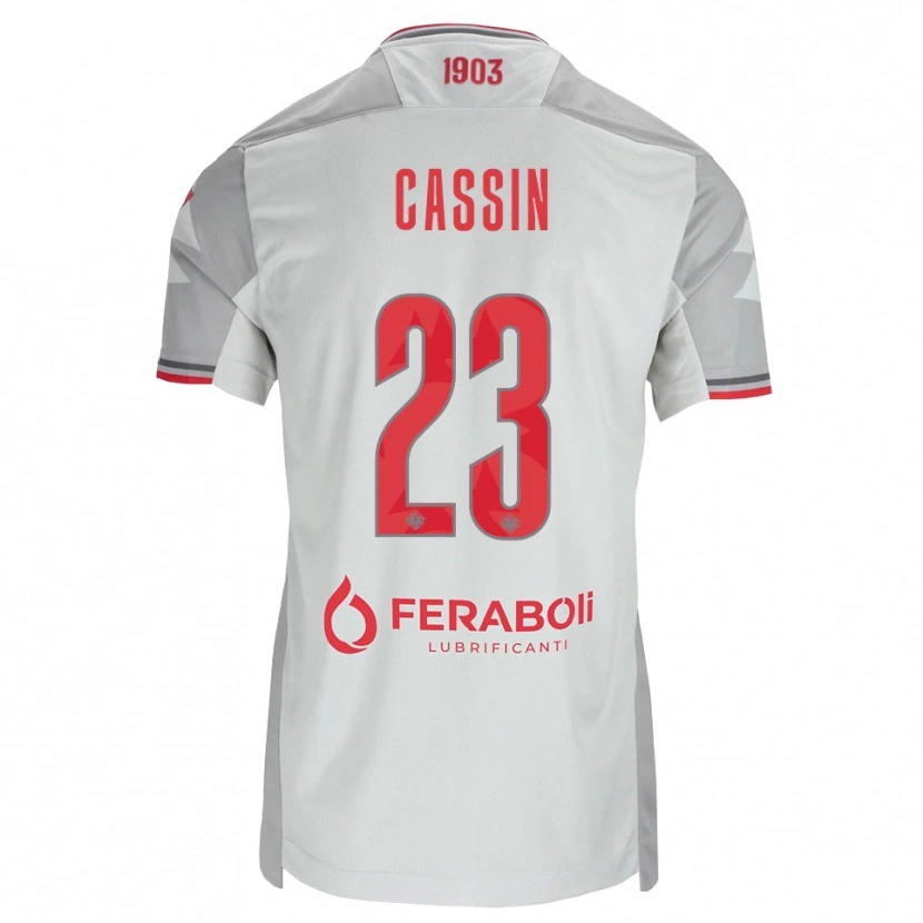 Danxen Homem Camisola Marco Cassin #23 Cinza Branco Vermelho Alternativa 2026/27 Camisa