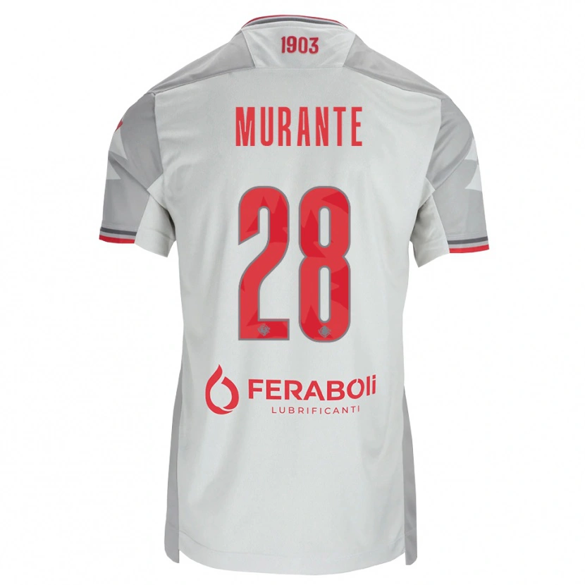 Danxen Homem Camisola Alessandro Murante #28 Cinza Branco Vermelho Alternativa 2026/27 Camisa