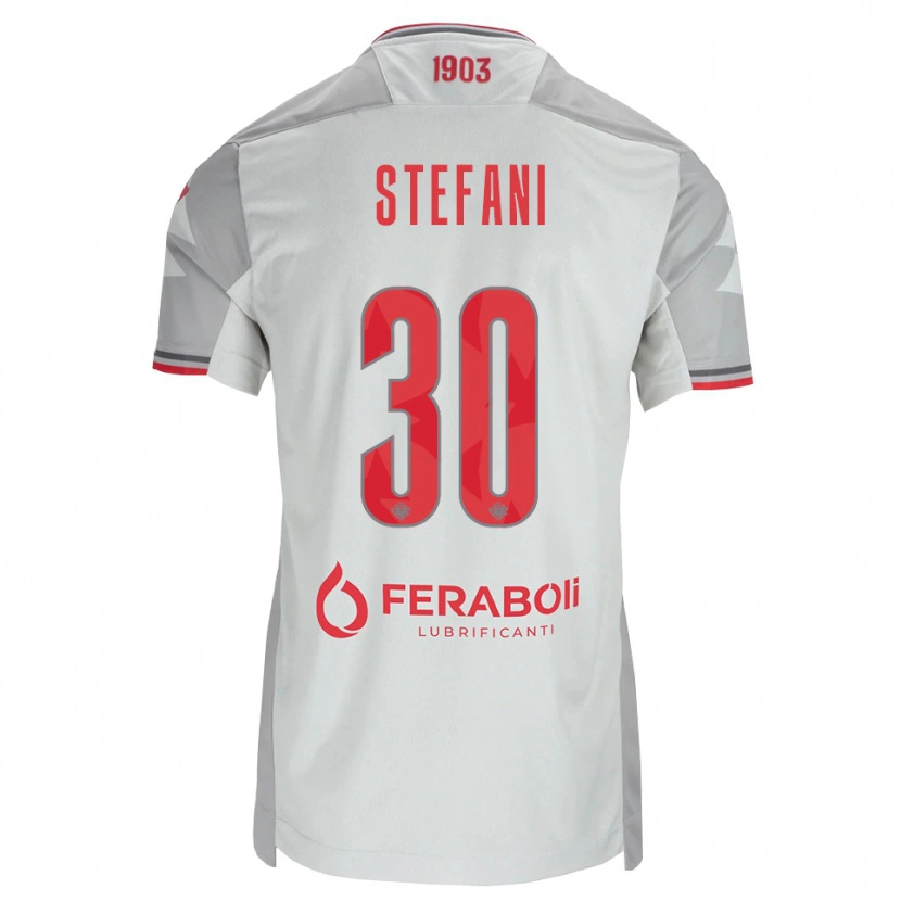 Danxen Homem Camisola Christian Stefani #30 Cinza Branco Vermelho Alternativa 2026/27 Camisa