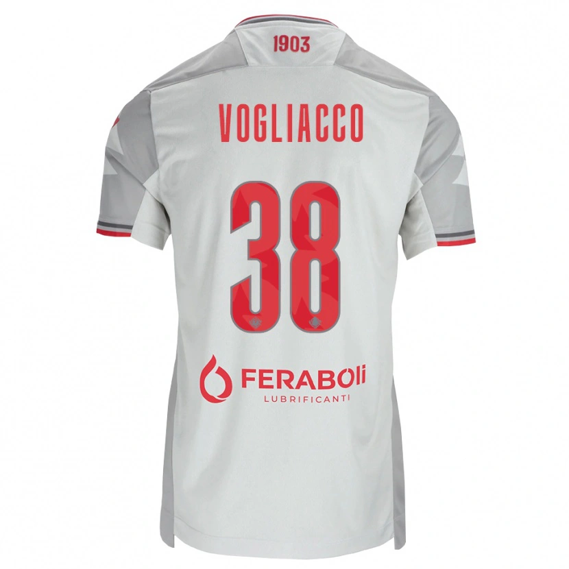 Danxen Homem Camisola Alessandro Vogliacco #38 Cinza Branco Vermelho Alternativa 2026/27 Camisa