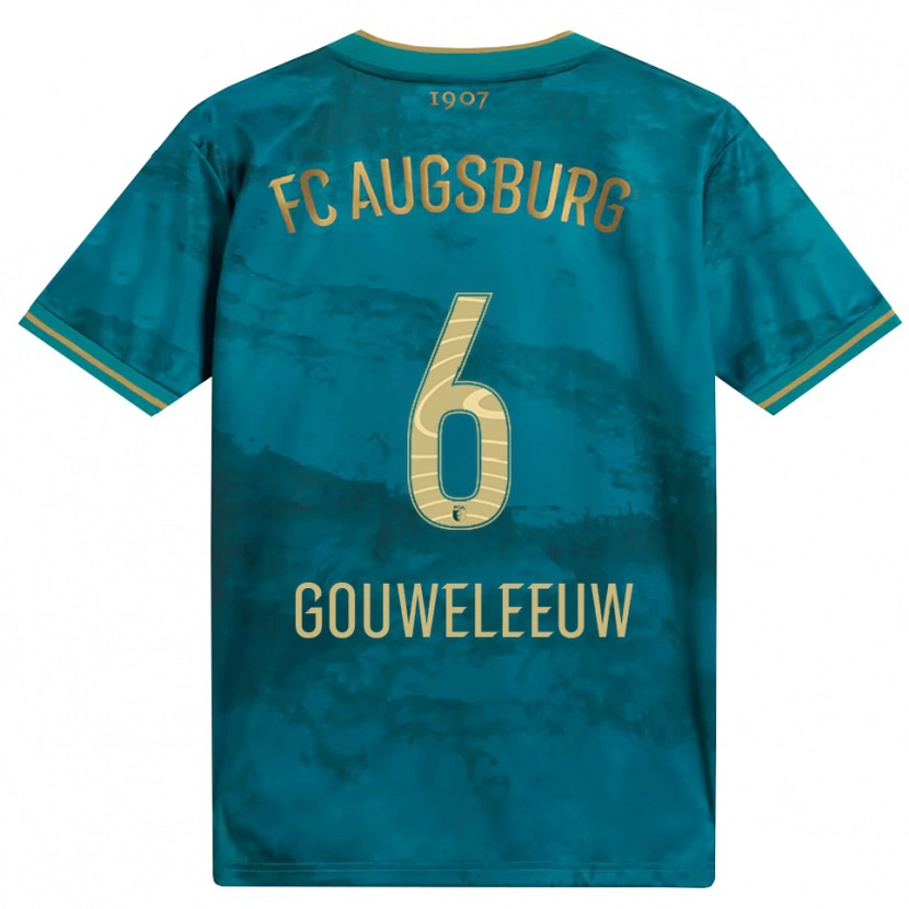 Danxen Homem Camisola Jeffrey Gouweleeuw #6 Verde Marrom Alternativa 2026/27 Camisa