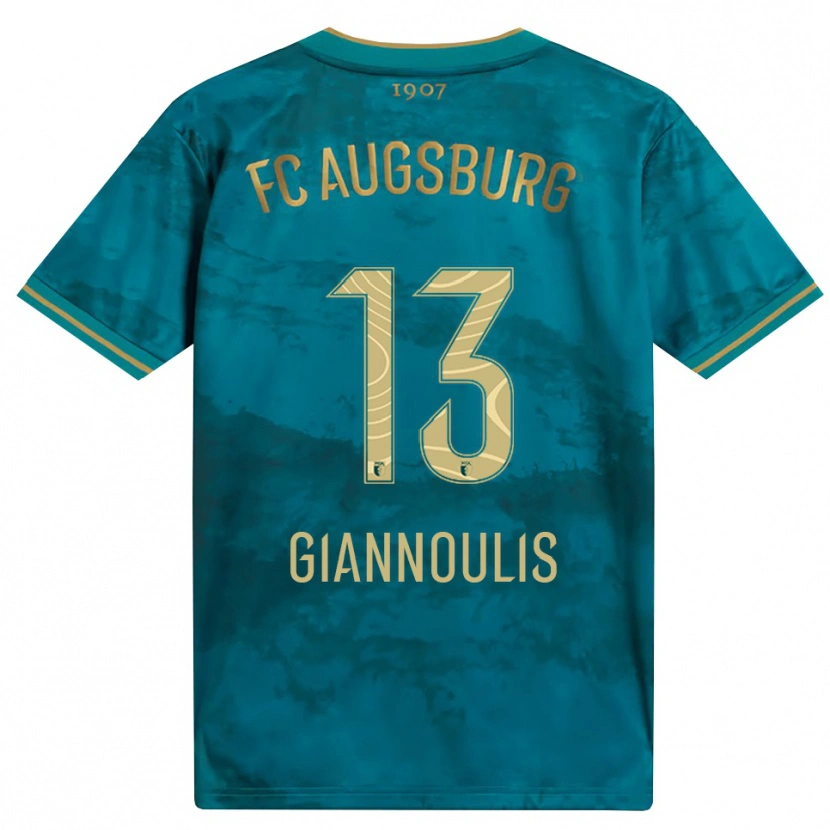 Danxen Homem Camisola Dimitrios Giannoulis #13 Verde Marrom Alternativa 2026/27 Camisa
