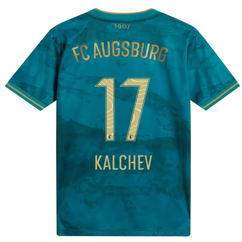 Danxen Homem Camisola Nikola Kalchev #17 Verde Marrom Alternativa 2026/27 Camisa