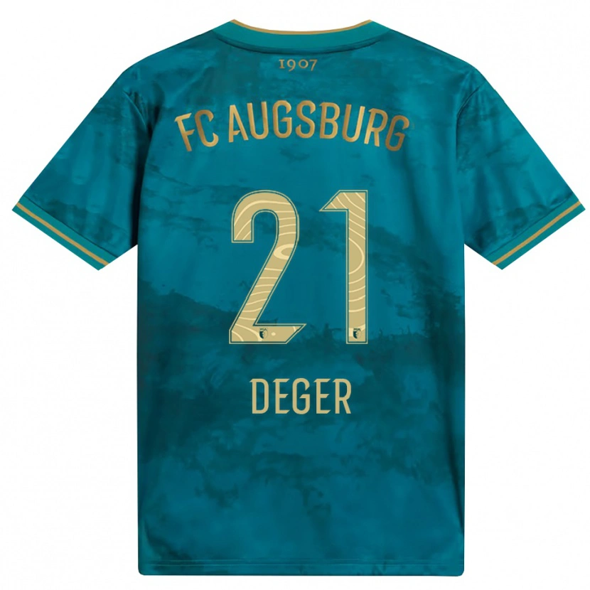 Danxen Homem Camisola David Deger #21 Verde Marrom Alternativa 2026/27 Camisa