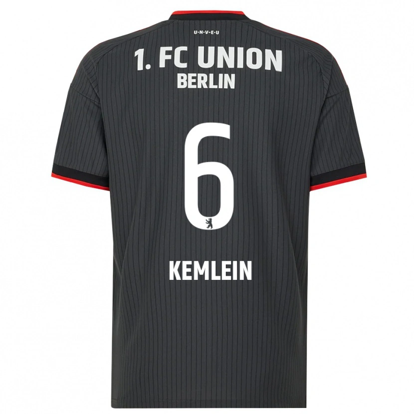 Danxen Homem Camisola Aljoscha Kemlein #6 Preto Branco Vermelho Alternativa 2026/27 Camisa
