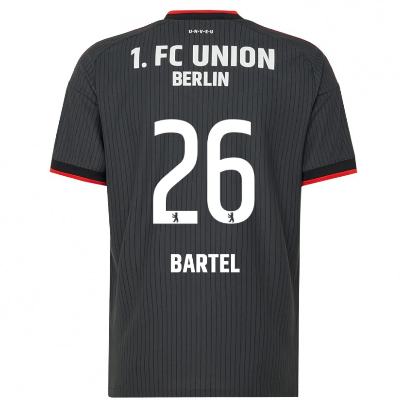 Danxen Homem Camisola Oskar Bartel #26 Preto Branco Vermelho Alternativa 2026/27 Camisa