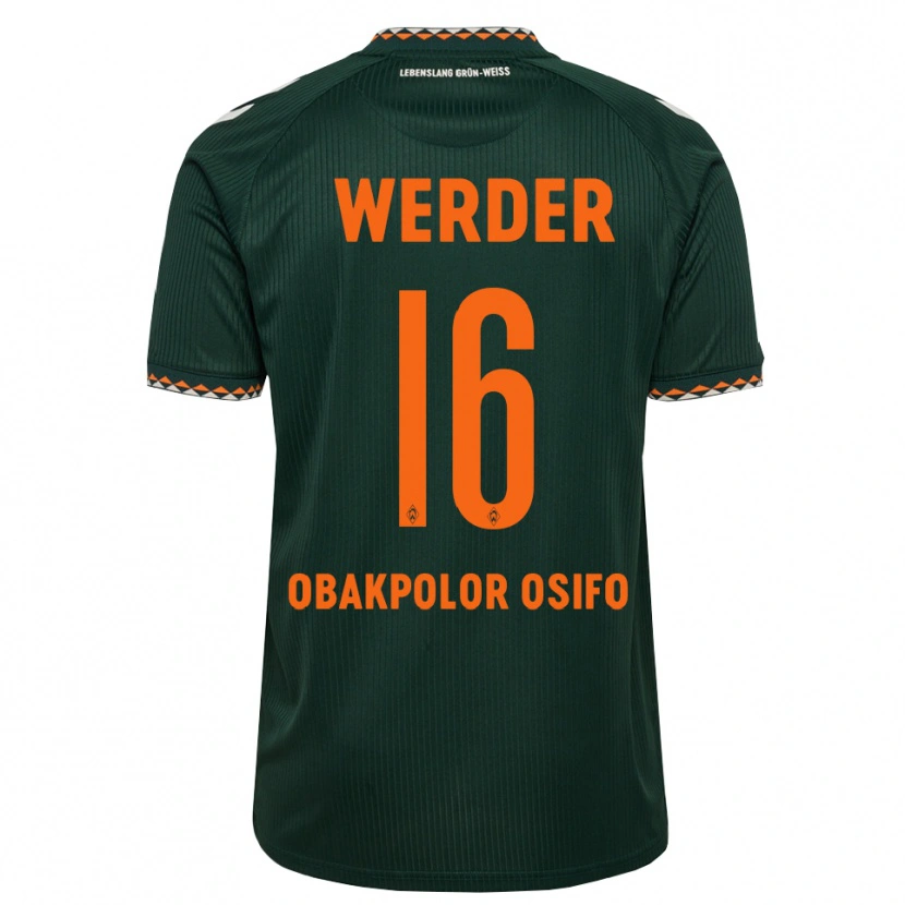 Danxen Homem Camisola Valentin Obakpolor Osifo #16 Verde Escuro Laranja Branco Alternativa 2026/27 Camisa