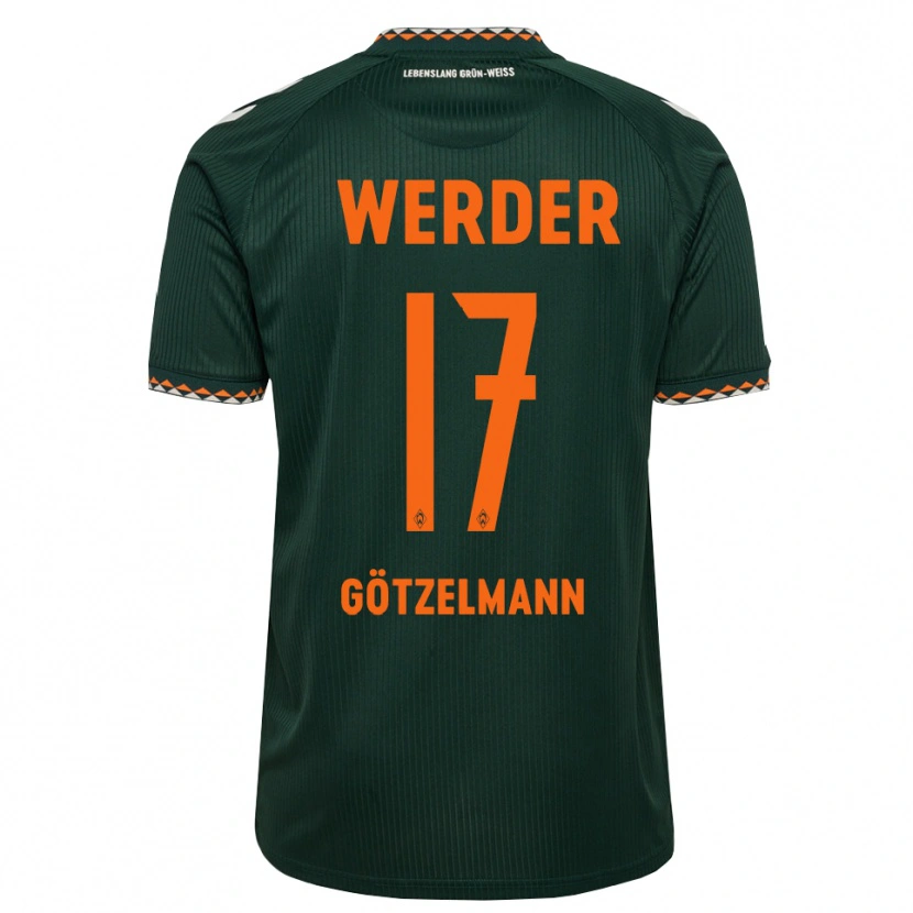 Danxen Homem Camisola Patrick Götzelmann #17 Verde Escuro Laranja Branco Alternativa 2026/27 Camisa