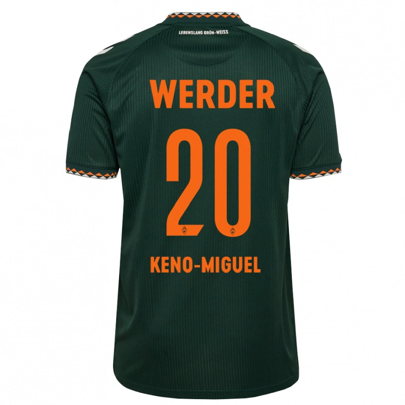Danxen Homem Camisola Keno-Miguel Meyer #20 Verde Escuro Laranja Branco Alternativa 2026/27 Camisa
