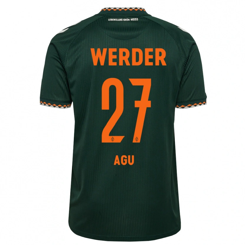 Danxen Homem Camisola Felix Agu #27 Verde Escuro Laranja Branco Alternativa 2026/27 Camisa