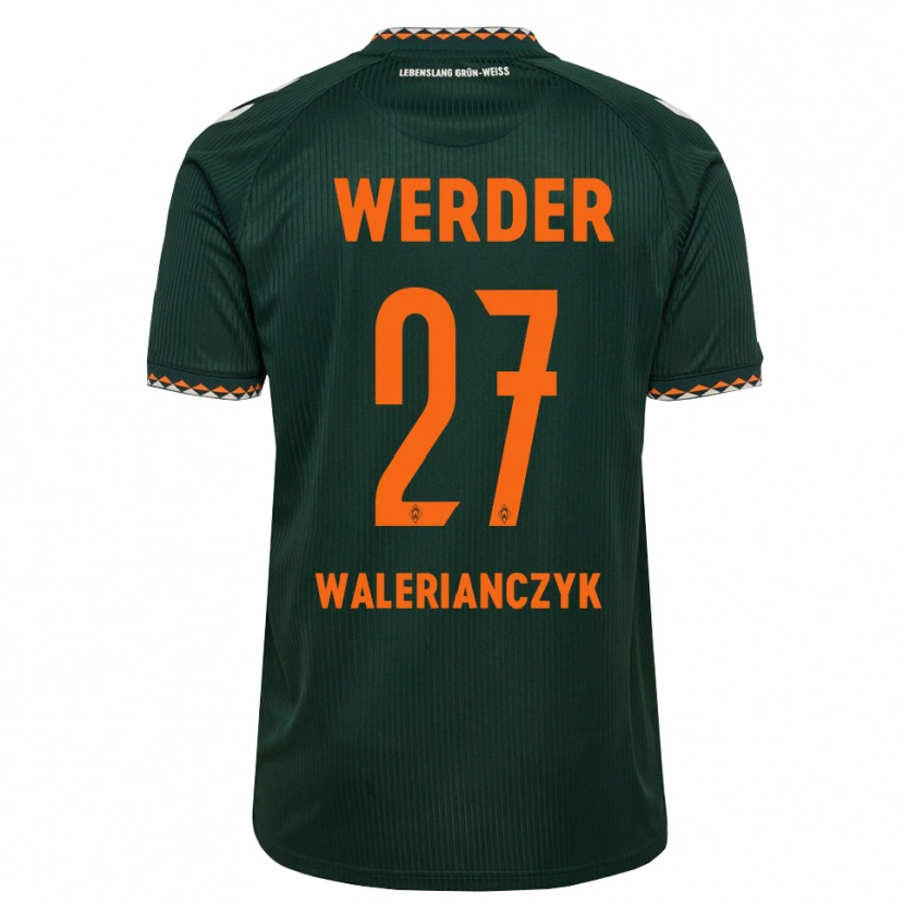 Danxen Homem Camisola Dennis Walerianczyk #27 Verde Escuro Laranja Branco Alternativa 2026/27 Camisa