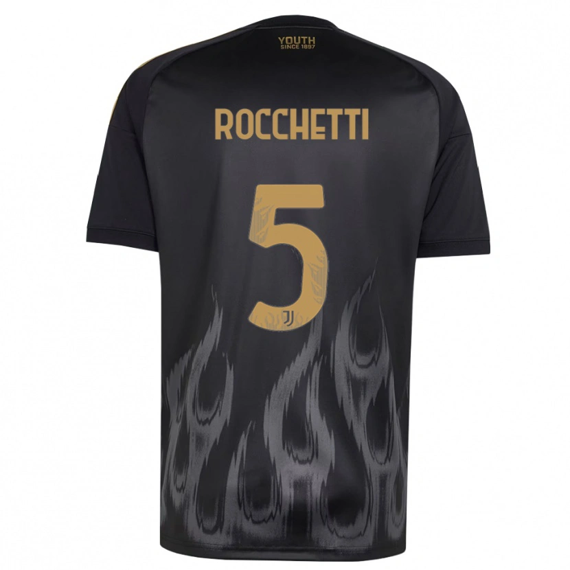 Danxen Homem Camisola Edoardo Rocchetti #5 Preto Marrom Terceiro 2026/27 Camisa