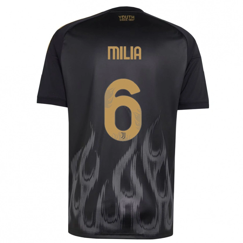 Danxen Homem Camisola Nicolò Milia #6 Preto Marrom Terceiro 2026/27 Camisa
