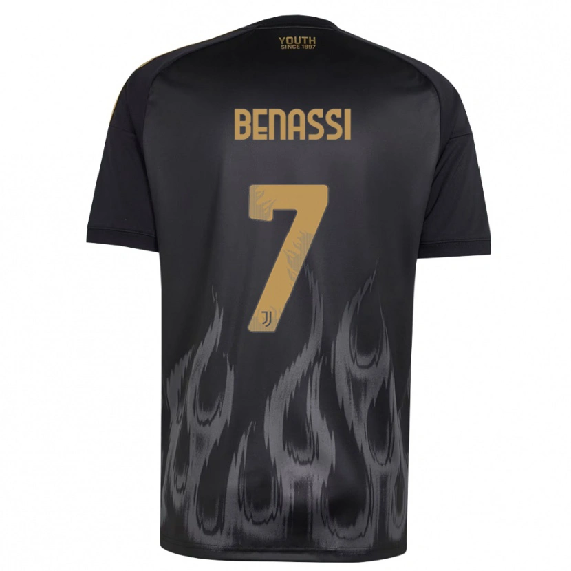 Danxen Homem Camisola Federico Benassi #7 Preto Marrom Terceiro 2026/27 Camisa
