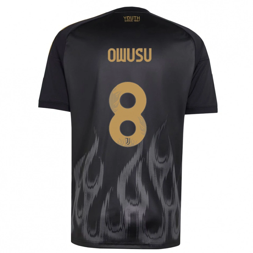 Danxen Homem Camisola Augusto Owusu #8 Preto Marrom Terceiro 2026/27 Camisa