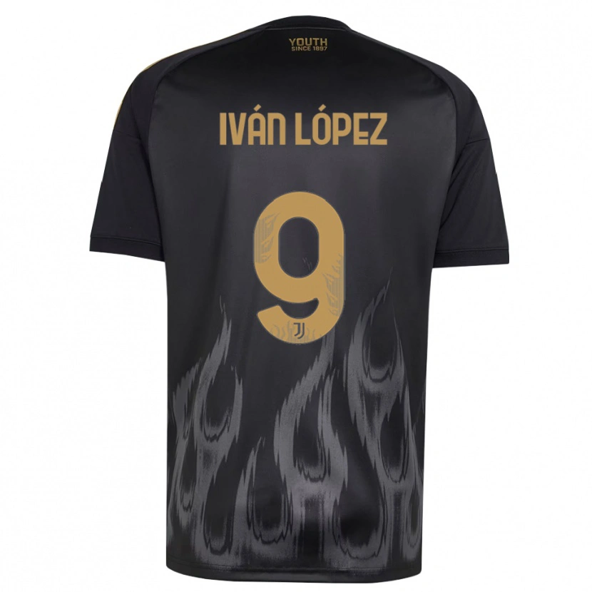 Danxen Homem Camisola Iván López #9 Preto Marrom Terceiro 2026/27 Camisa