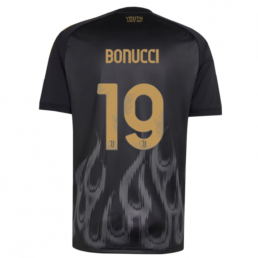 Danxen Homem Camisola Leonardo Bonucci #19 Preto Marrom Terceiro 2026/27 Camisa