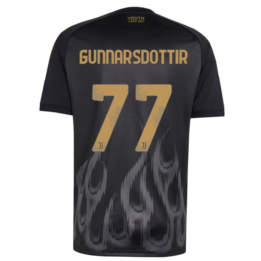 Danxen Homem Camisola Sara Bjork Gunnarsdottir #77 Preto Marrom Terceiro 2026/27 Camisa