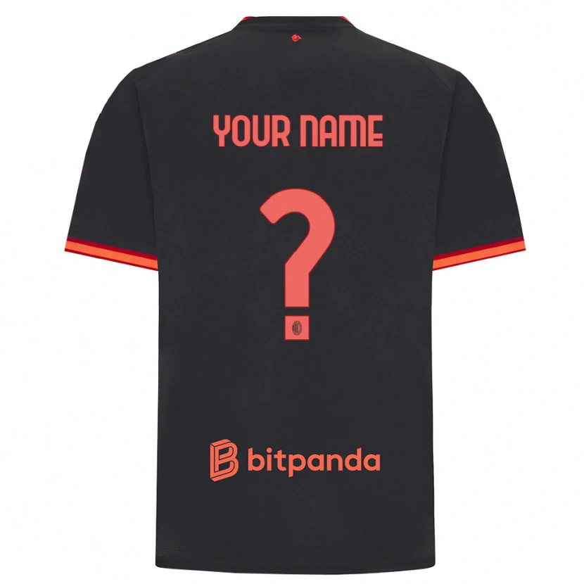 Danxen Homem Camisola Seu Nome #0 Preto Vermelho Terceiro 2026/27 Camisa