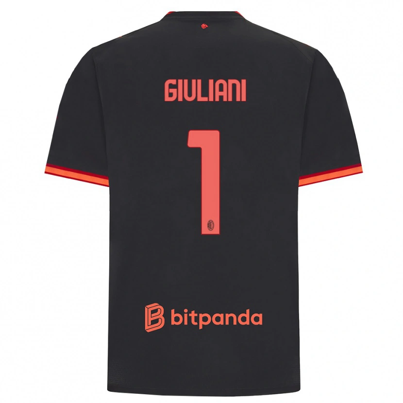 Danxen Homem Camisola Laura Giuliani #1 Preto Vermelho Terceiro 2026/27 Camisa