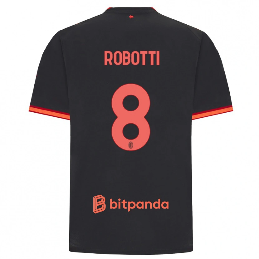 Danxen Homem Camisola Giovanni Robotti #8 Preto Vermelho Terceiro 2026/27 Camisa