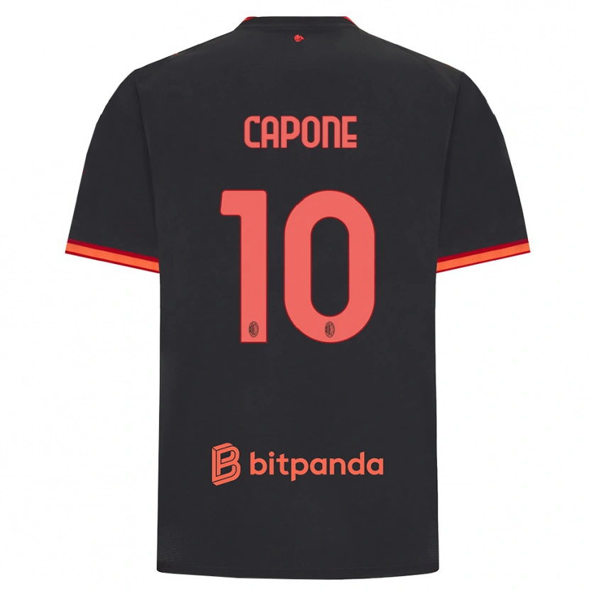 Danxen Homem Camisola Andrea Capone #10 Preto Vermelho Terceiro 2026/27 Camisa