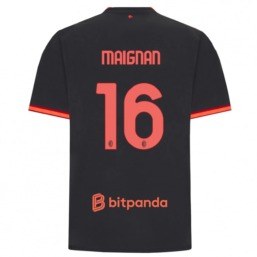 Danxen Homem Camisola Mike Maignan #16 Preto Vermelho Terceiro 2026/27 Camisa