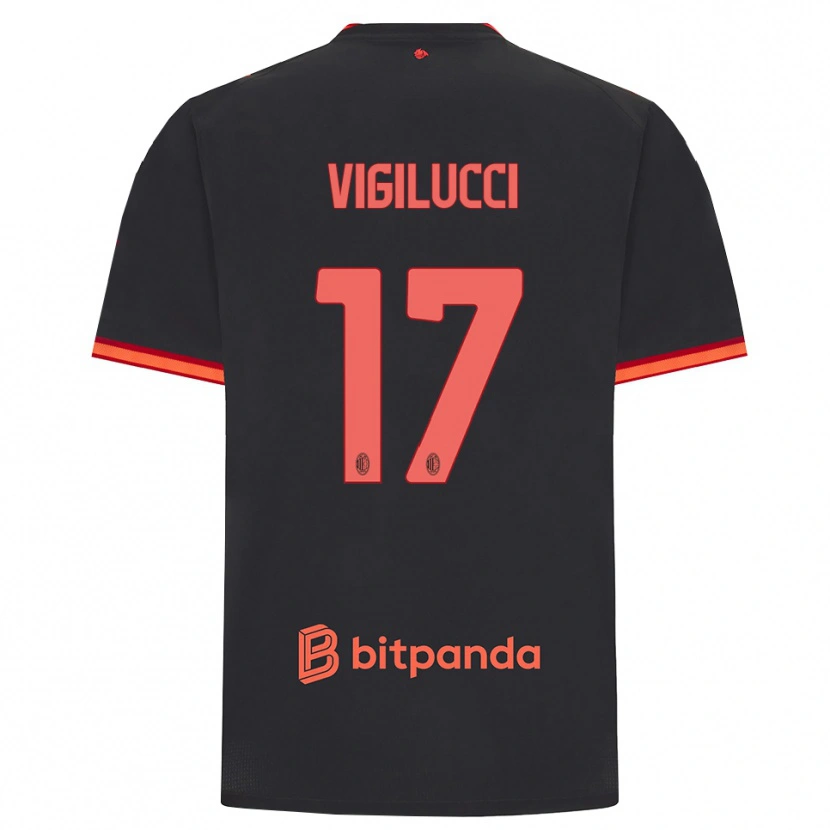 Danxen Homem Camisola Valery Vigilucci #17 Preto Vermelho Terceiro 2026/27 Camisa