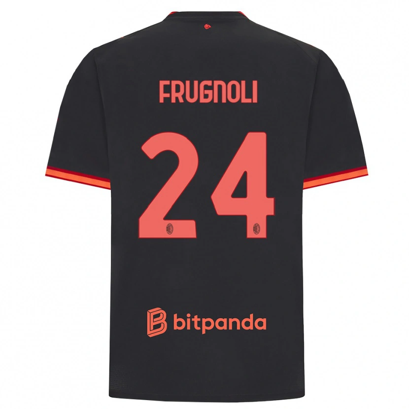 Danxen Homem Camisola Leonardo Frugnoli #24 Preto Vermelho Terceiro 2026/27 Camisa