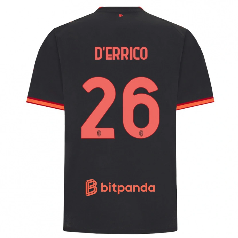 Danxen Homem Camisola Leonardo D'errico #26 Preto Vermelho Terceiro 2026/27 Camisa