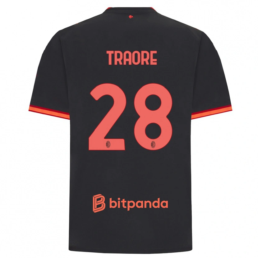 Danxen Homem Camisola Chaka Traore #28 Preto Vermelho Terceiro 2026/27 Camisa