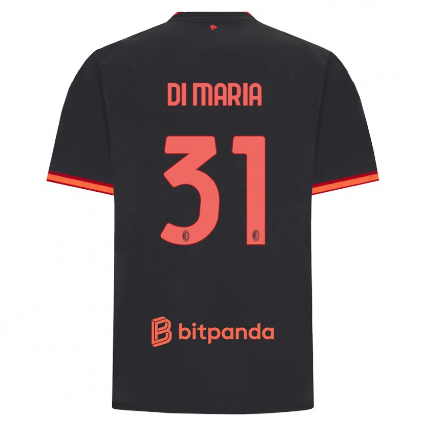 Danxen Homem Camisola Alessandro Di Maria #31 Preto Vermelho Terceiro 2026/27 Camisa