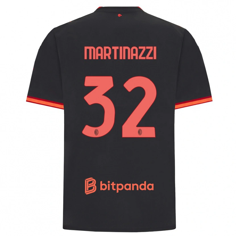 Danxen Homem Camisola Luca Martinazzi #32 Preto Vermelho Terceiro 2026/27 Camisa