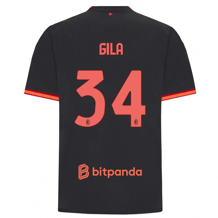 Danxen Homem Camisola Mario Gila #34 Preto Vermelho Terceiro 2026/27 Camisa