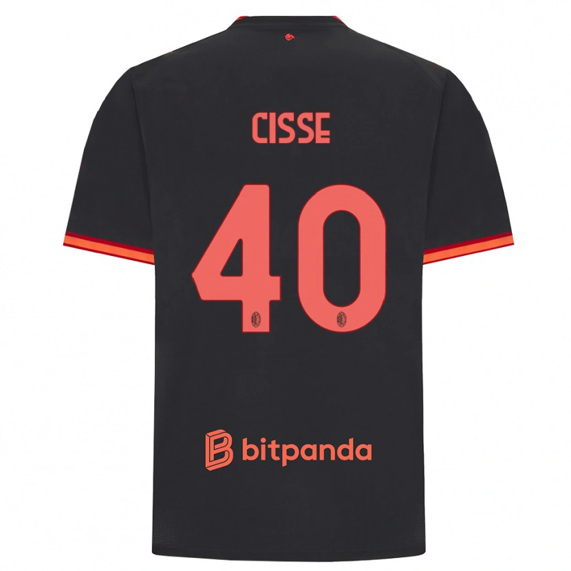 Danxen Homem Camisola El Hadji Malick Cissé #40 Preto Vermelho Terceiro 2026/27 Camisa
