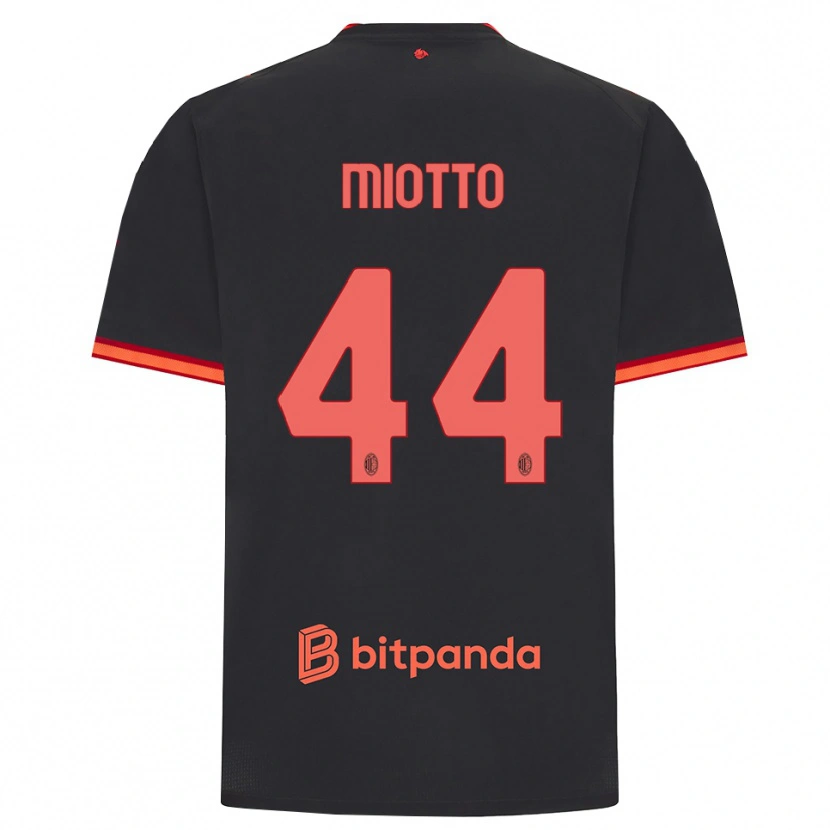 Danxen Homem Camisola Giorgia Miotto #44 Preto Vermelho Terceiro 2026/27 Camisa