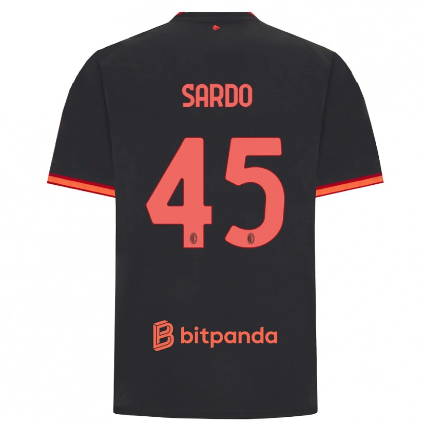 Danxen Homem Camisola Jacopo Sardo #45 Preto Vermelho Terceiro 2026/27 Camisa