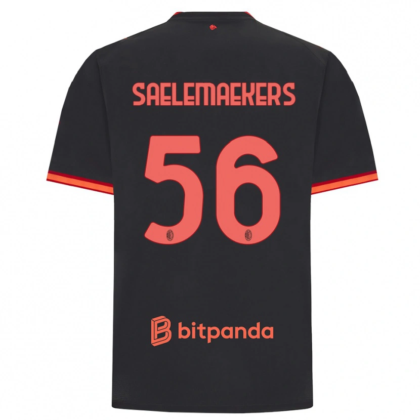 Danxen Homem Camisola Alexis Saelemaekers #56 Preto Vermelho Terceiro 2026/27 Camisa