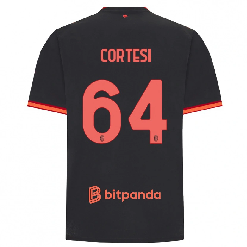 Danxen Homem Camisola Selena Cortesi #64 Preto Vermelho Terceiro 2026/27 Camisa