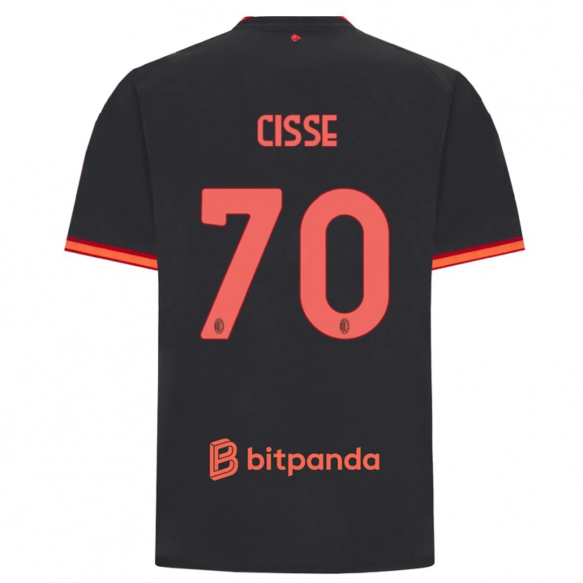 Danxen Homem Camisola Alphadjo Cissè #70 Preto Vermelho Terceiro 2026/27 Camisa
