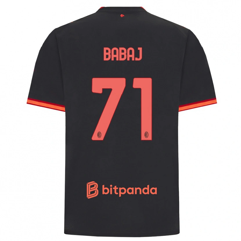 Danxen Homem Camisola Aron Babaj #71 Preto Vermelho Terceiro 2026/27 Camisa